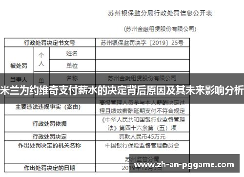 米兰为约维奇支付薪水的决定背后原因及其未来影响分析